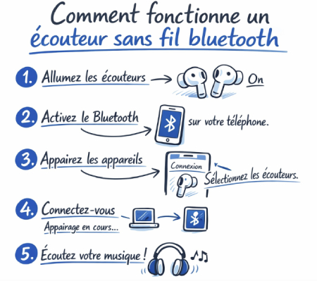 comment fonctionne techniquement un ecouteur fil bluetooth
